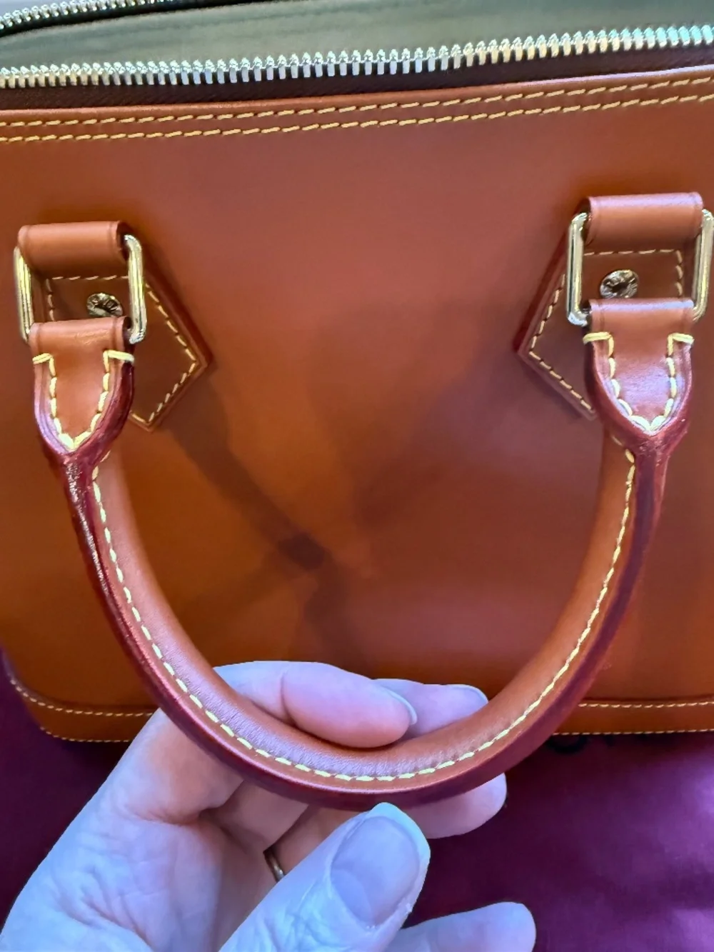 Louis Vuitton Alma PM in Caramel Nomade leather in mint condition